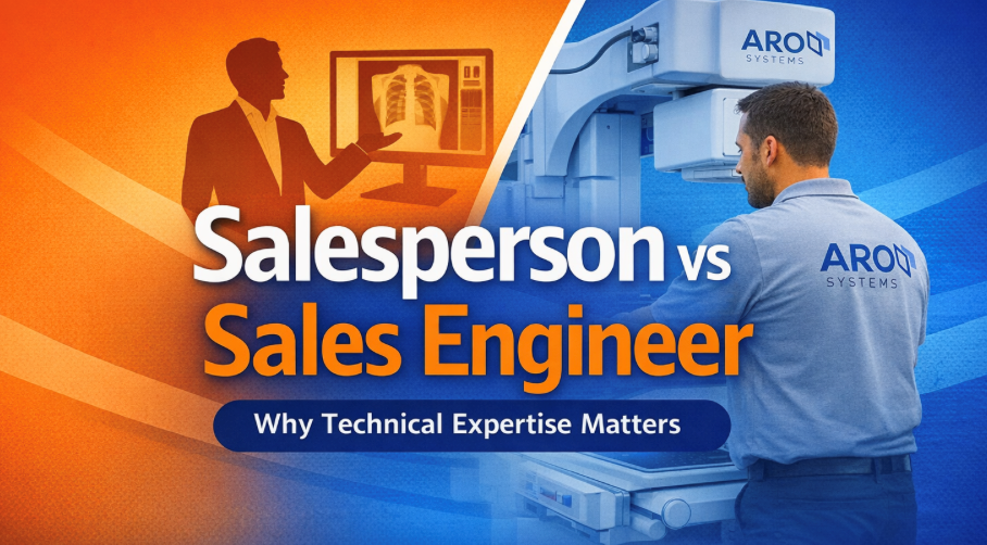 ARO Systems Sales Engineer sales engineer work on x-ray machine